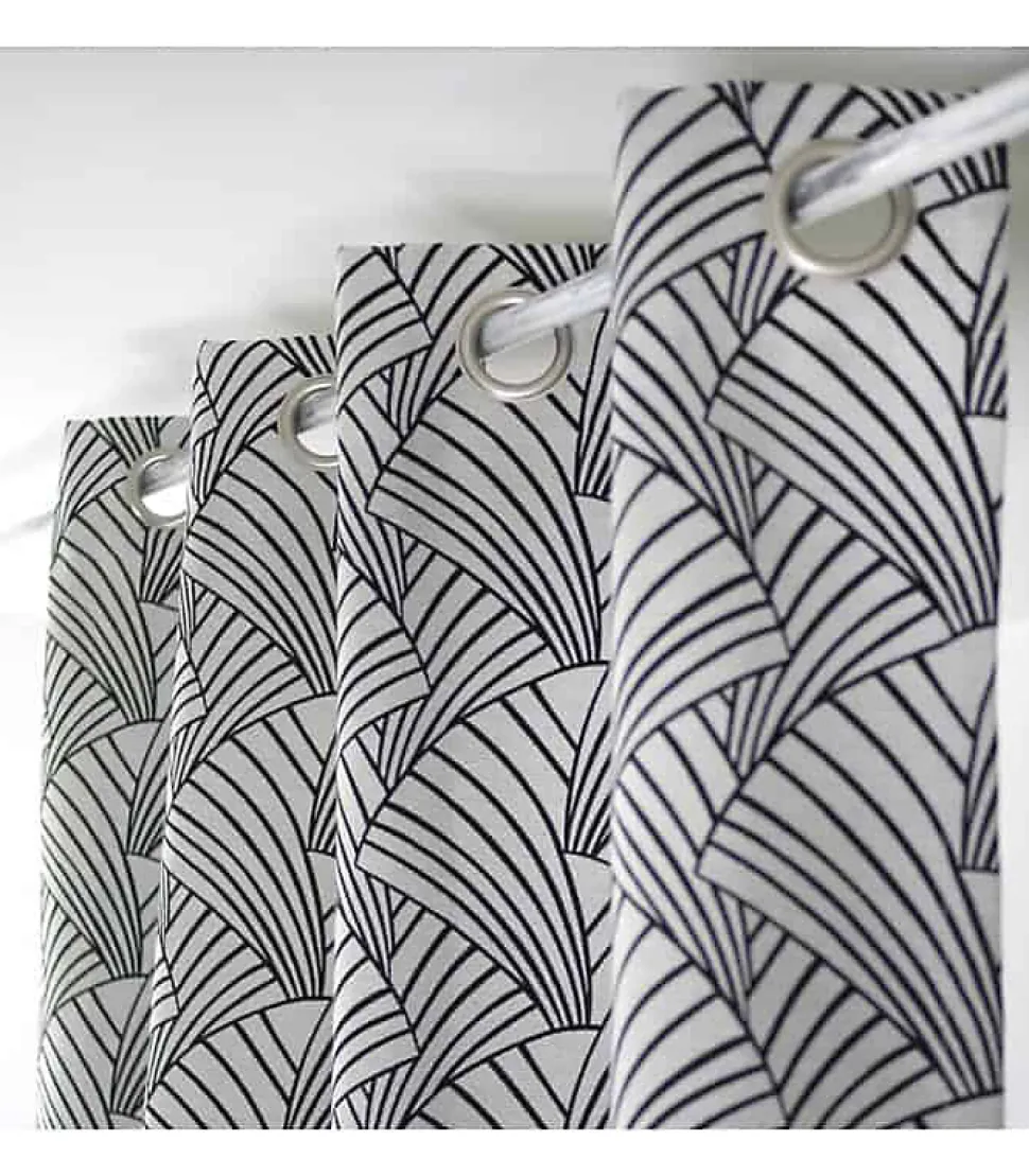 Rideau art deco noir - 135x250cm - Noir