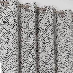 Rideau art deco noir - 135x250cm - Noir