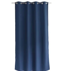 Rideau avec Œillets, Bleu Marine, 140x240cm, 100% polyester, Collection ZOE, CMADECO