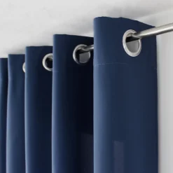 Rideau avec Œillets, Bleu Marine, 140x240cm, 100% polyester, Collection ZOE, CMADECO