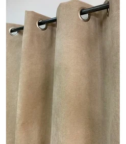 Rideau beige Uni Phonique, Isolant, Thermique et Occultant - 140x260cm - Beige