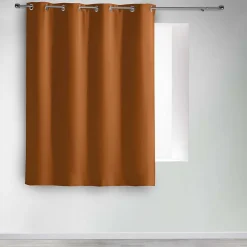 Rideau court obscurcissant 90 % adapté radiateur (135x180 cm - Orange Foncé)