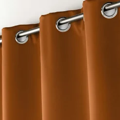 Rideau court obscurcissant 90 % adapté radiateur (135x180 cm - Orange Foncé)