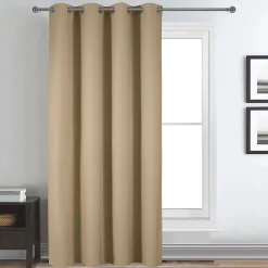 Rideau déco uni occultant et thermique (140x260 cm - Beige)