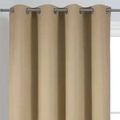 Rideau déco uni occultant et thermique (140x260 cm - Beige)