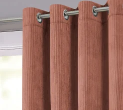 Rideau effet velours GoodHome Carrington l.135 x H.260 cm marron