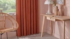 Rideau effet velours GoodHome Carrington l.135 x H.260 cm marron