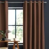 Rideau en coton chocolat 150x250