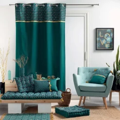 Rideau esprit art déco (140x240 cm - Bleu)