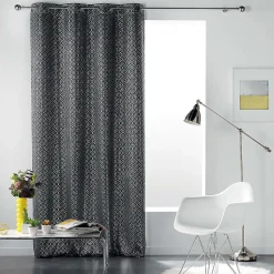 Rideau Genesis - 135 x 240 Anthracite et Argent Douceur d'Intérieur