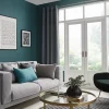 Rideau GoodHome Digga bleu l.140 x H.260 cm