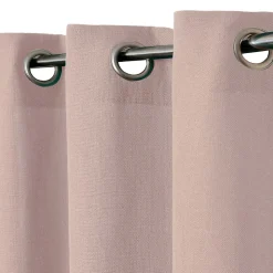 Rideau GoodHome effet lin rose H.260 x l.140 cm