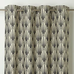 Rideau GoodHome Fremont gris l.140 x H.260 cm