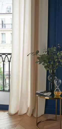 Rideau GoodHome Hiva coloris naturel l.140 x h.260 cm