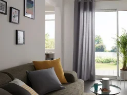 Rideau GoodHome Hiva gris l.140 x H.260 cm