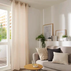 Rideau GoodHome Hiva ivoire l.140 x H.260 cm