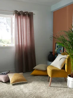 Rideau GoodHome Hiva marron l.140 x H.260 cm