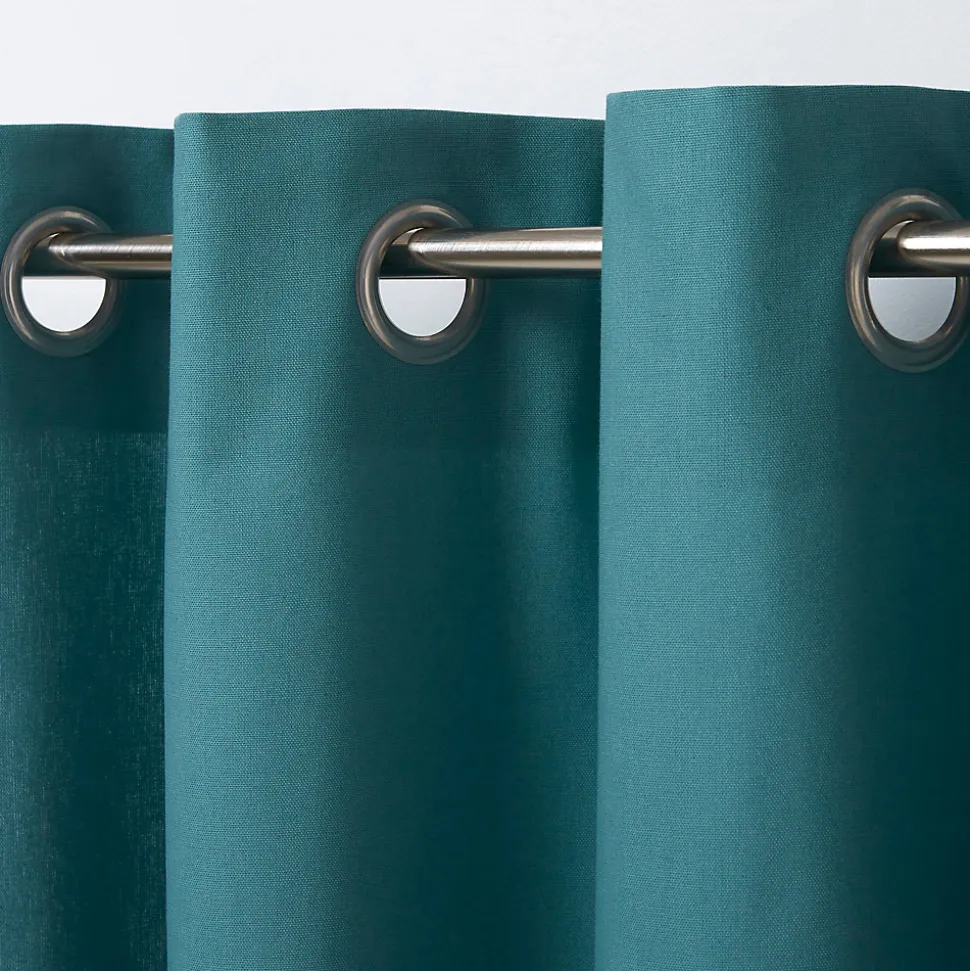 Rideau GoodHome Hiva vert bleu l.140 x H.260 cm