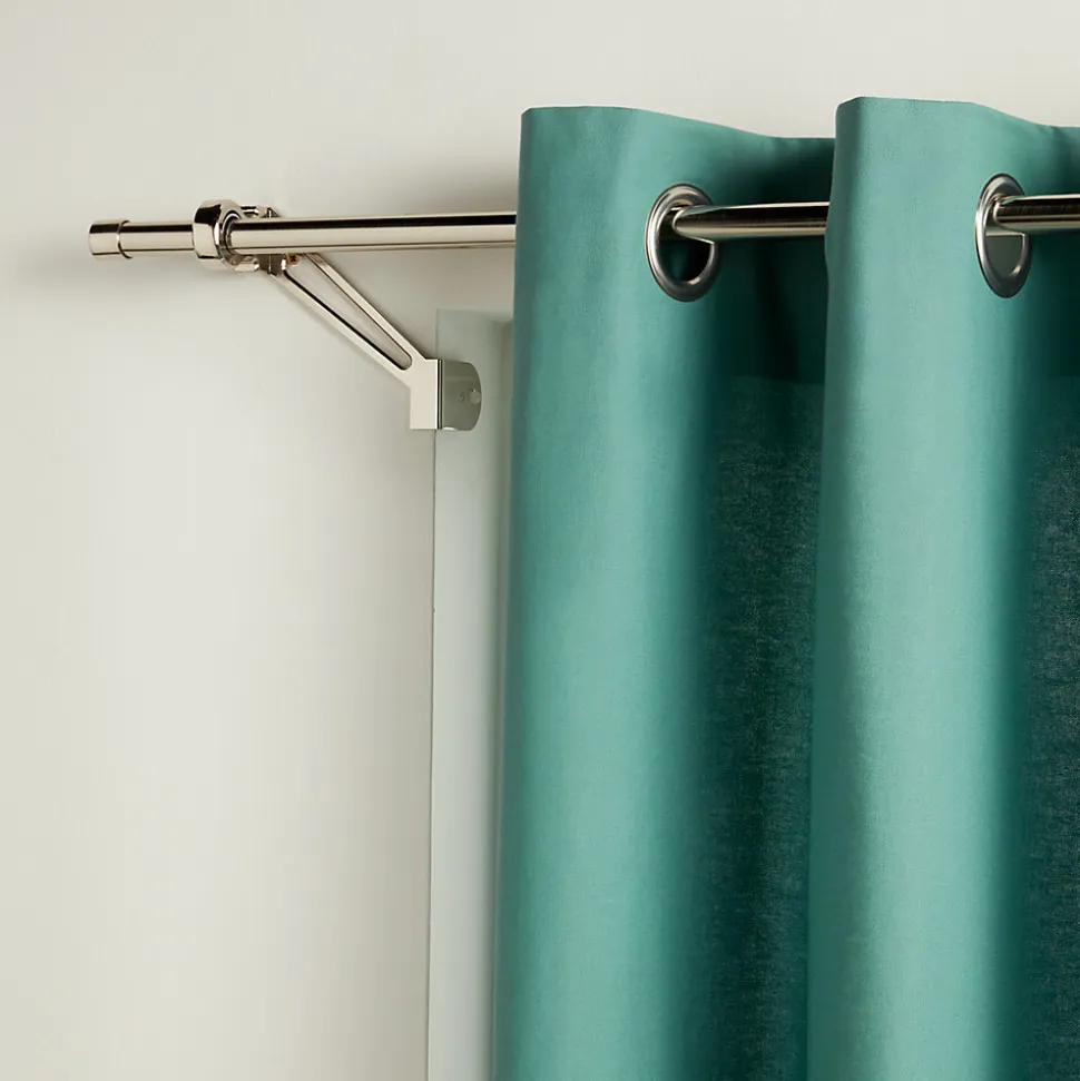 Rideau GoodHome Hiva vert bleu l.140 x H.260 cm