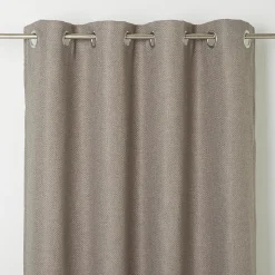 Rideau GoodHome Kosti gris l.140 x H.260 cm