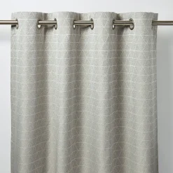 Rideau GoodHome Lunsar gris l.140 x H.260 cm
