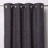 Rideau GoodHome Novan gris foncé l.140 x H.260 cm