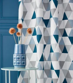 Rideau GoodHome Rima bleu l.140 x H.260 cm