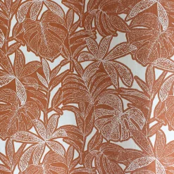 Rideau imprimé feuilles à oeillets (140x240 cm - Brique)