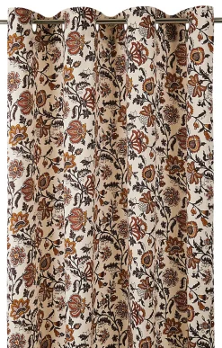 Rideau imprimé fleurs roses Miekki GoodHome l.140 x H.260cm