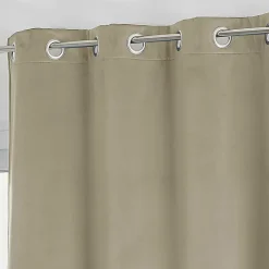 Rideau isolant et occultant en velours doublé polaire (135x280 cm - Beige)