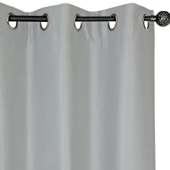 Rideau isolant thermique à oeillets gris L.240 x l.140 cm
