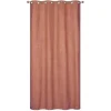 Rideau isolant thermique à œillets, doublure polaire effet suédine terracotta L.240 x l.140cm Dylrev