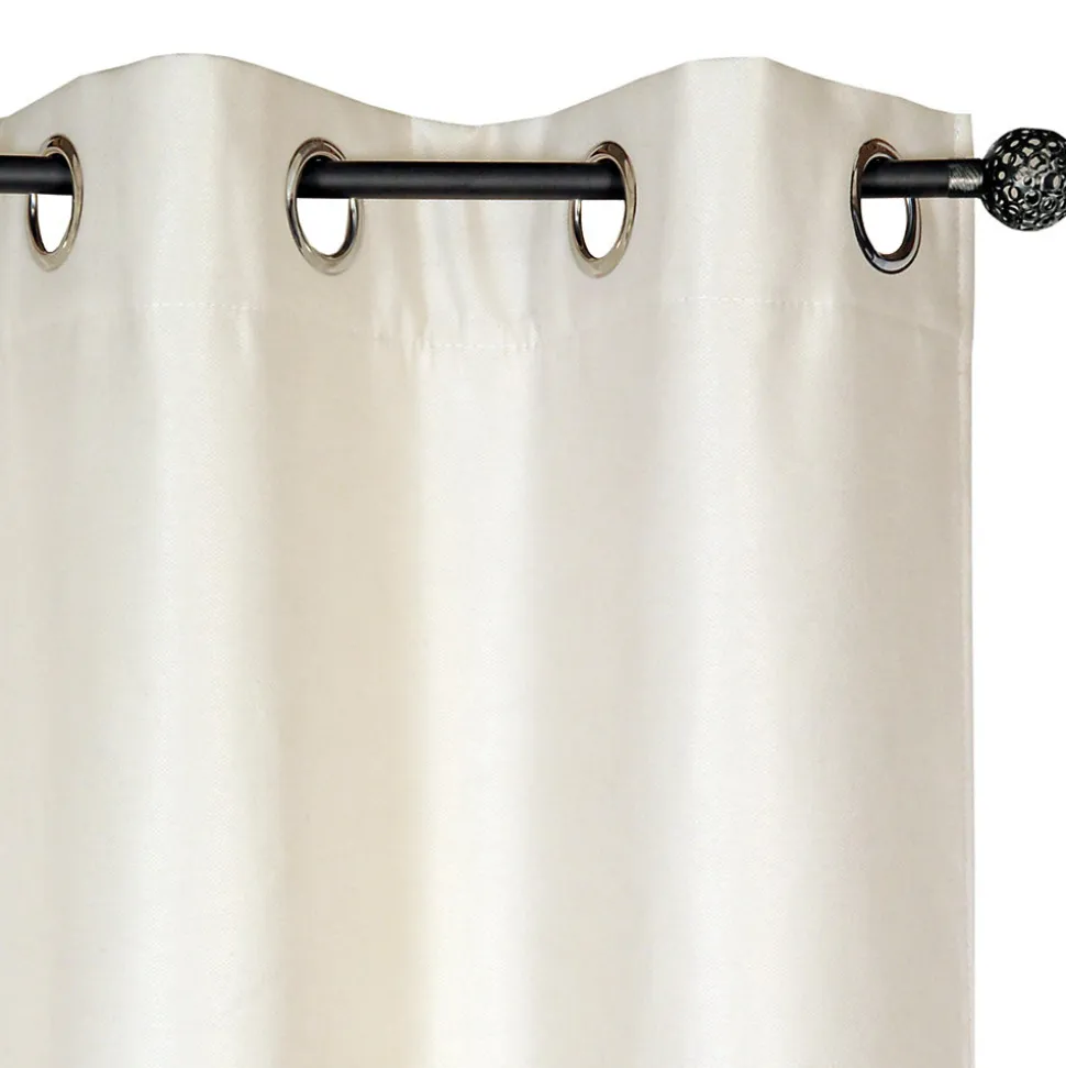 Rideau isolant thermique à œillets, doublure polaire beige L.240 x l.140cm Dylrev