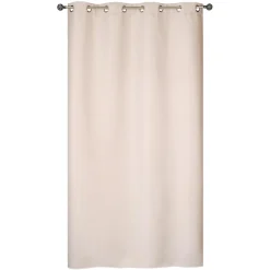 Rideau isolant Thermique et Phonique à œillets 140x240cm prêt à poser, Beige
