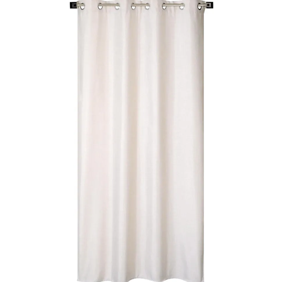 Rideau isolant thermique à œillets, doublure polaire beige chiné L.240 x l.135cm Dylrev