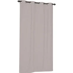 Rideau isolant thermique à œillets, doublure polaire beige taupe L.240 x l.140cm Dylrev
