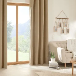 Rideau isolant/occultant Soana beige 140x260cm - Atmosphera