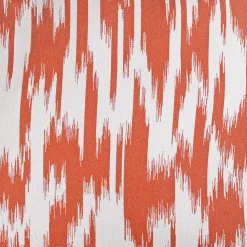 Rideau jacquard motif ikat en fils upcyclés (140x280 cm - Terracotta)