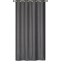 Rideau Jacquard Obscurcissant à Œillets 140x240cm - Design Élégant en Gris