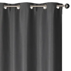 Rideau Jacquard Obscurcissant à Œillets 140x240cm - Design Élégant en Gris
