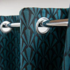 Rideau Koki GoodHome l.140 x H.260 cm bleu