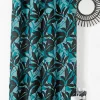 Rideau Korba bleu Linder l.140 x H.240 cm