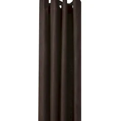 Rideau lin oeillets chocolat 140x250