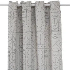 Rideau Malakite jacquard noir & blanc 140x260cm - Atmosphera
