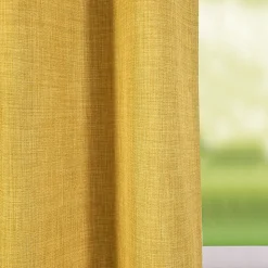 Rideau Novan GoodHome ocre l.140 x H.260 cm