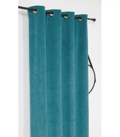 Rideau Obsurcissant Thermique et isolant "ALBERTA" - 140x260cm - Bleu canard