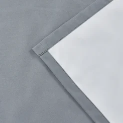 Rideau occultant à œillets effet tissé Pasig gris L.260 x l.140cm GoodHome