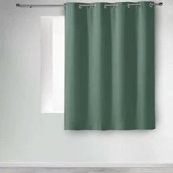 Rideau occultant à œillets 135 x 180 cm Uni Cèdre Petite hauteur