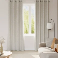 Rideau occultant à œillets effet flanelle Dumi beige L.260 x l.140cm GoodHome