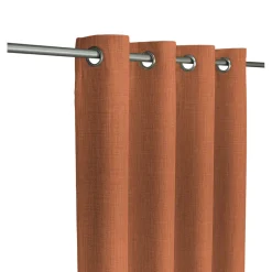 Rideau occultant à œillets Novan terracotta L.240 x l.140 GoodHome